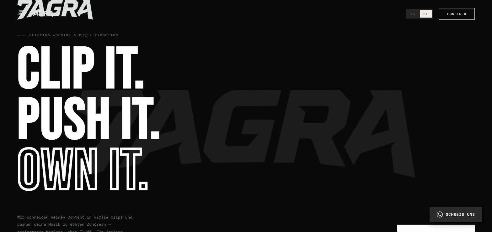 7agra.com Startseite auf Deutsch