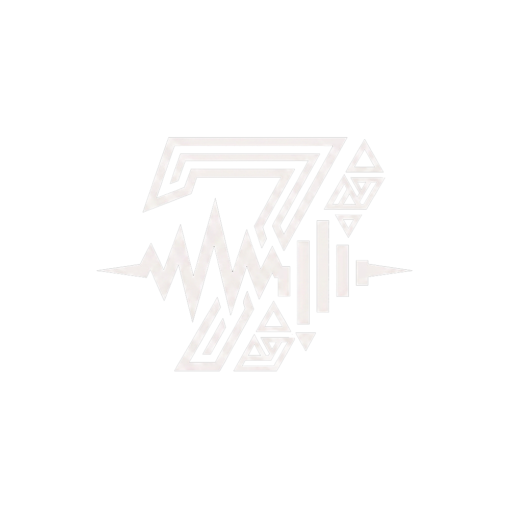 7AGRA Icon — die 7 des Namens verbunden mit einem Musikelement