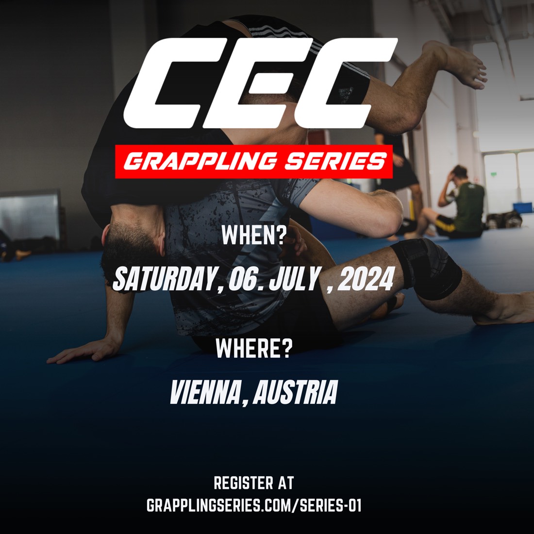 Instagram-Ankündigung für Grappling Series 1 — wann und wo, Samstag 6. Juli 2024 in Wien