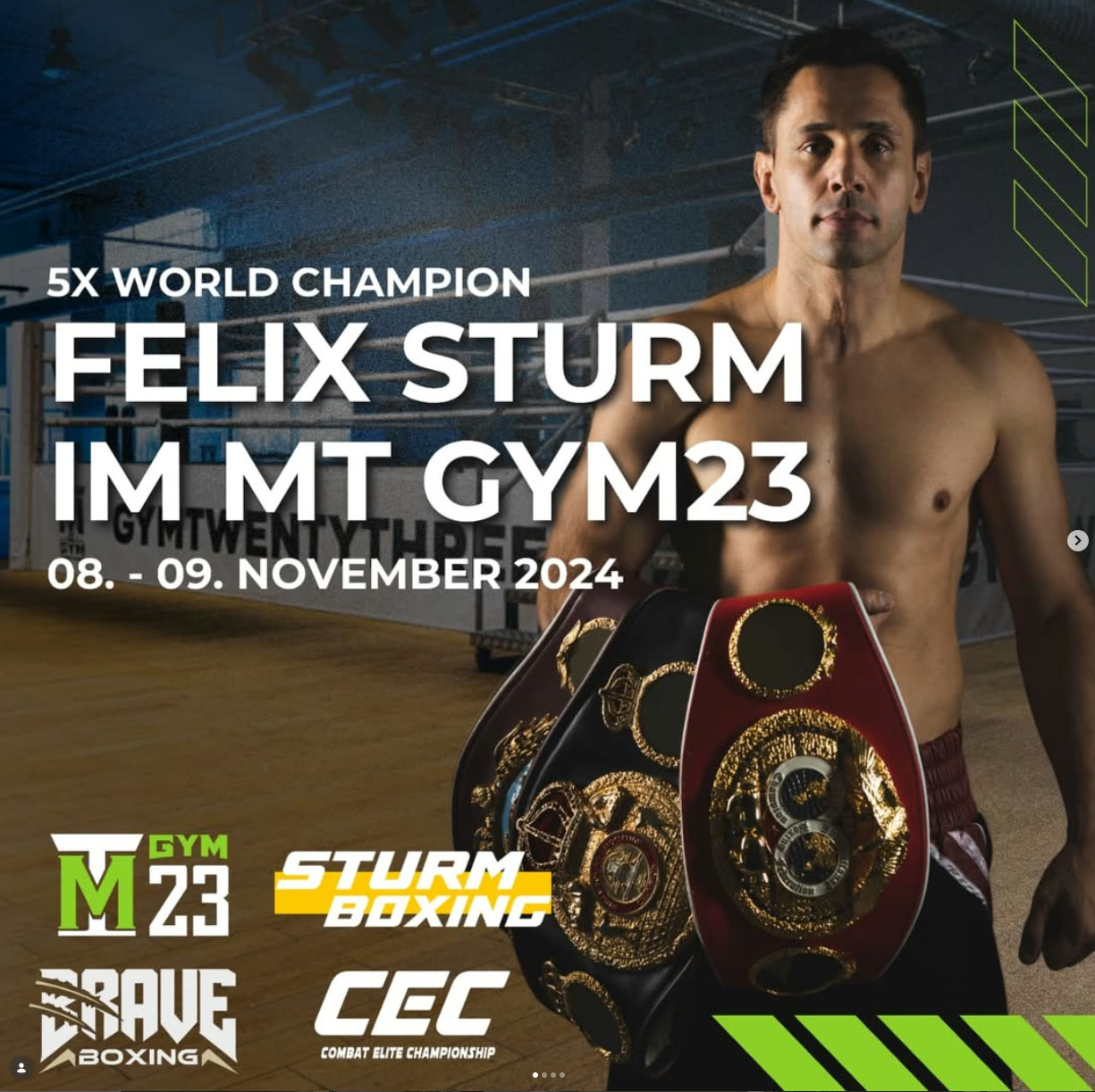 MT GYM23 Instagram-Post — Meet & Greet mit Felix Sturm im MT GYM23