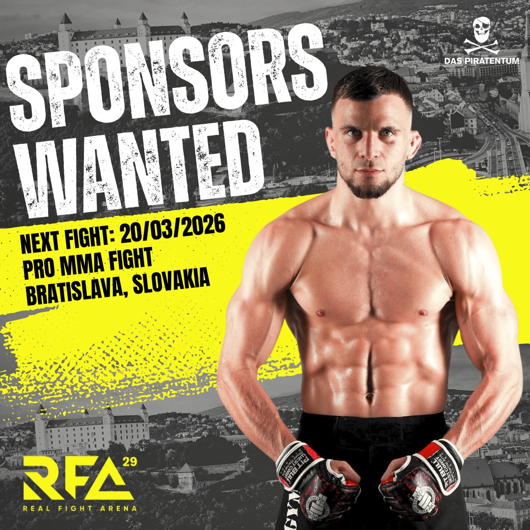 Sponsors-Wanted-Post für Samir Smaali — nächster Kampf 20. März 2026, Pro MMA, Bratislava, Slowakei