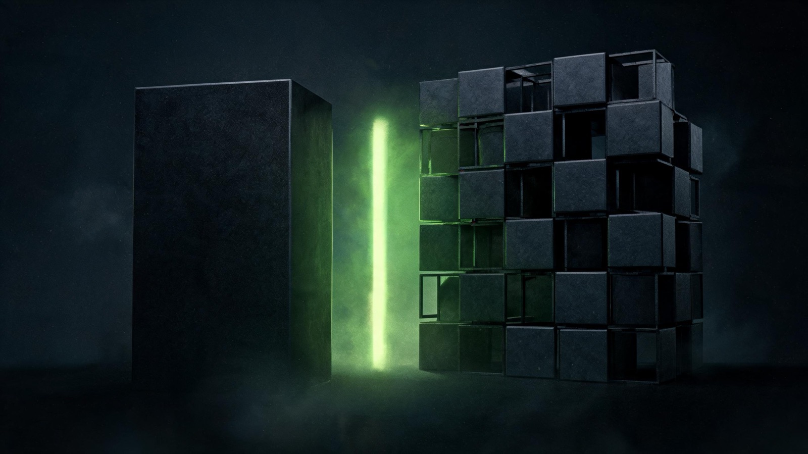 Ein geschlossener Block gegenüber einer modularen Struktur aus Einzelteilen